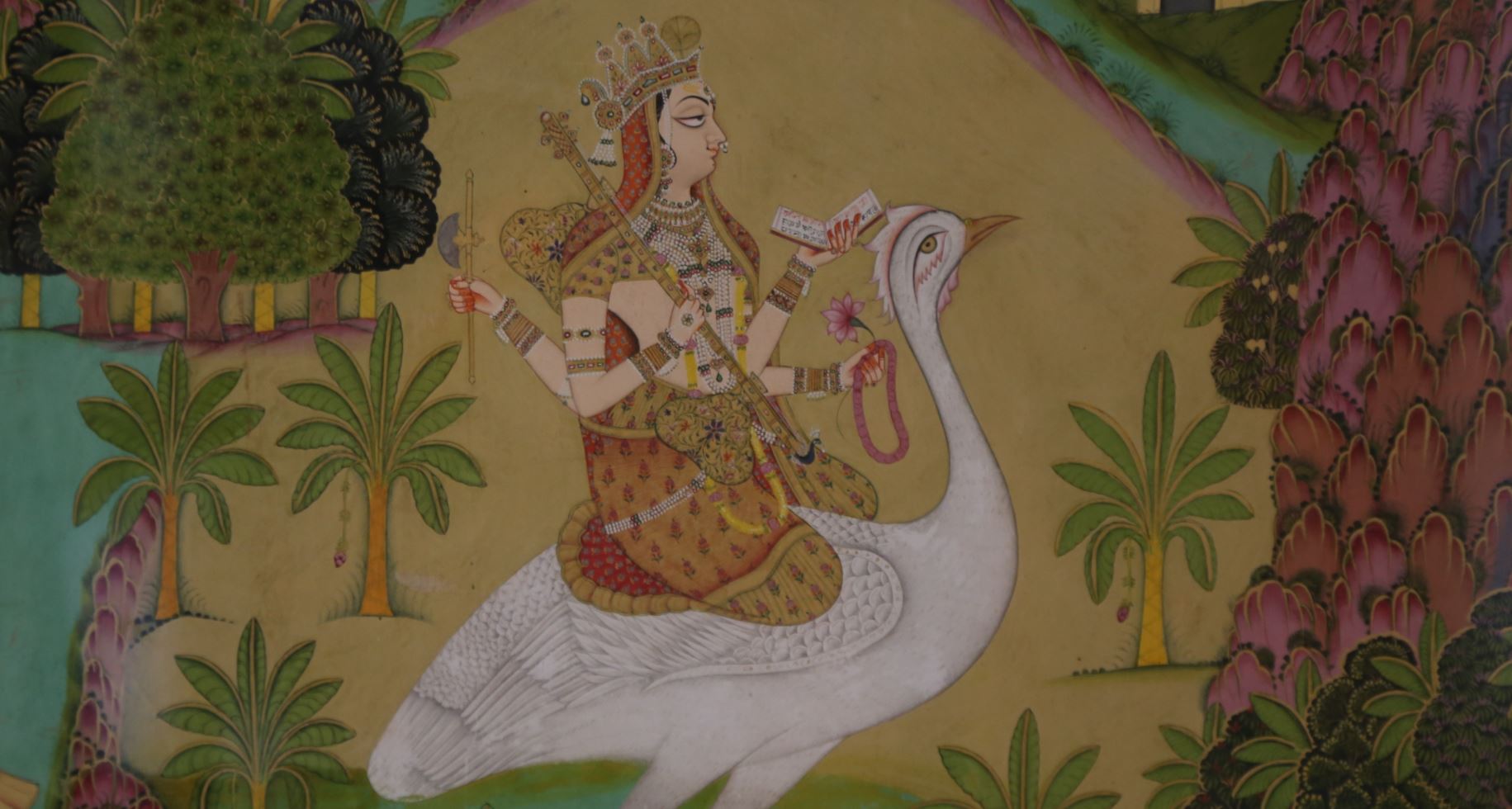 saraswati cygne ART MUSIQUE SAVOIR symbol