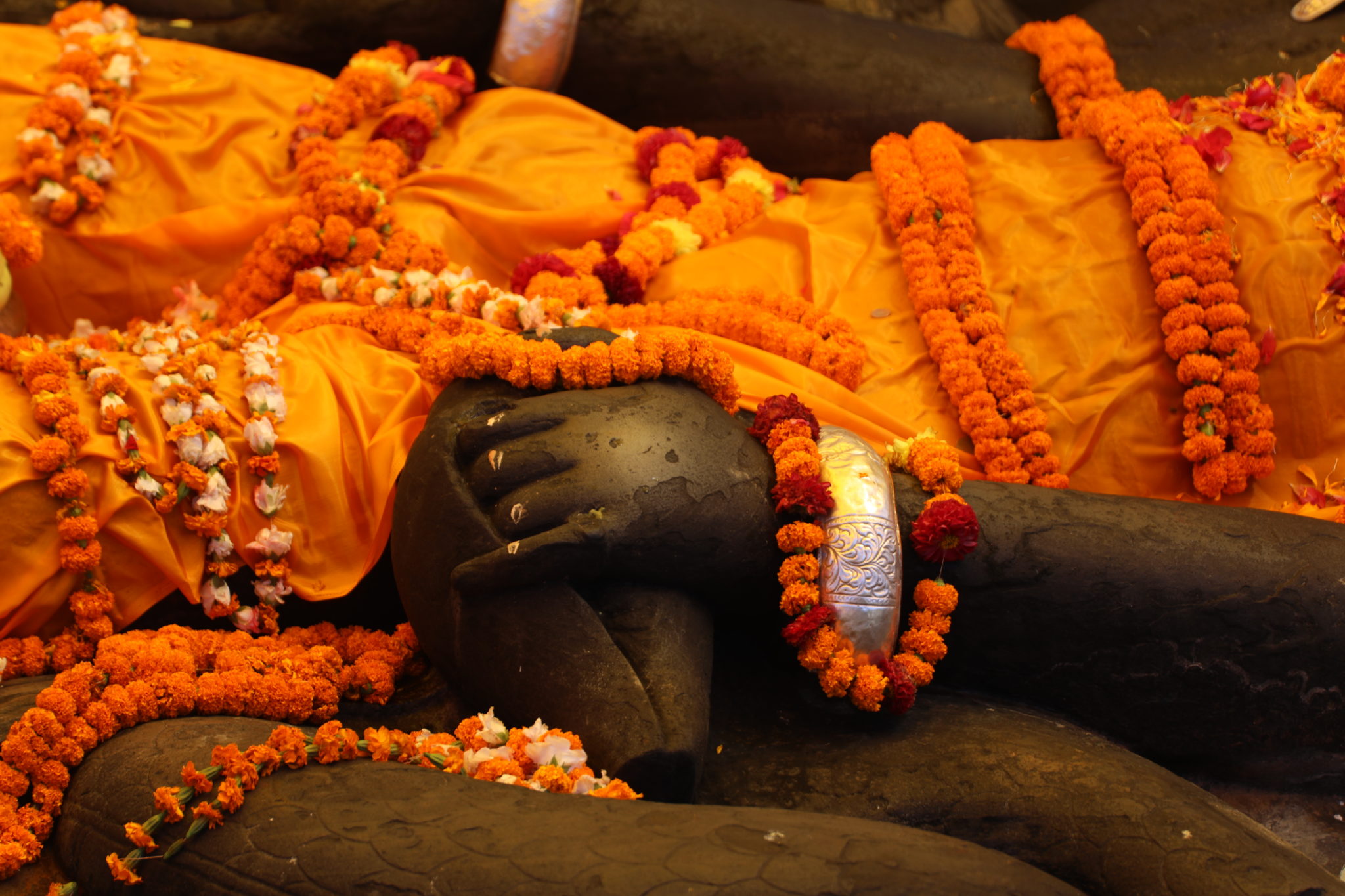 Temple de Budhanilkantha Vishnu Népal Katmandu Mes Indes Galantes Conque