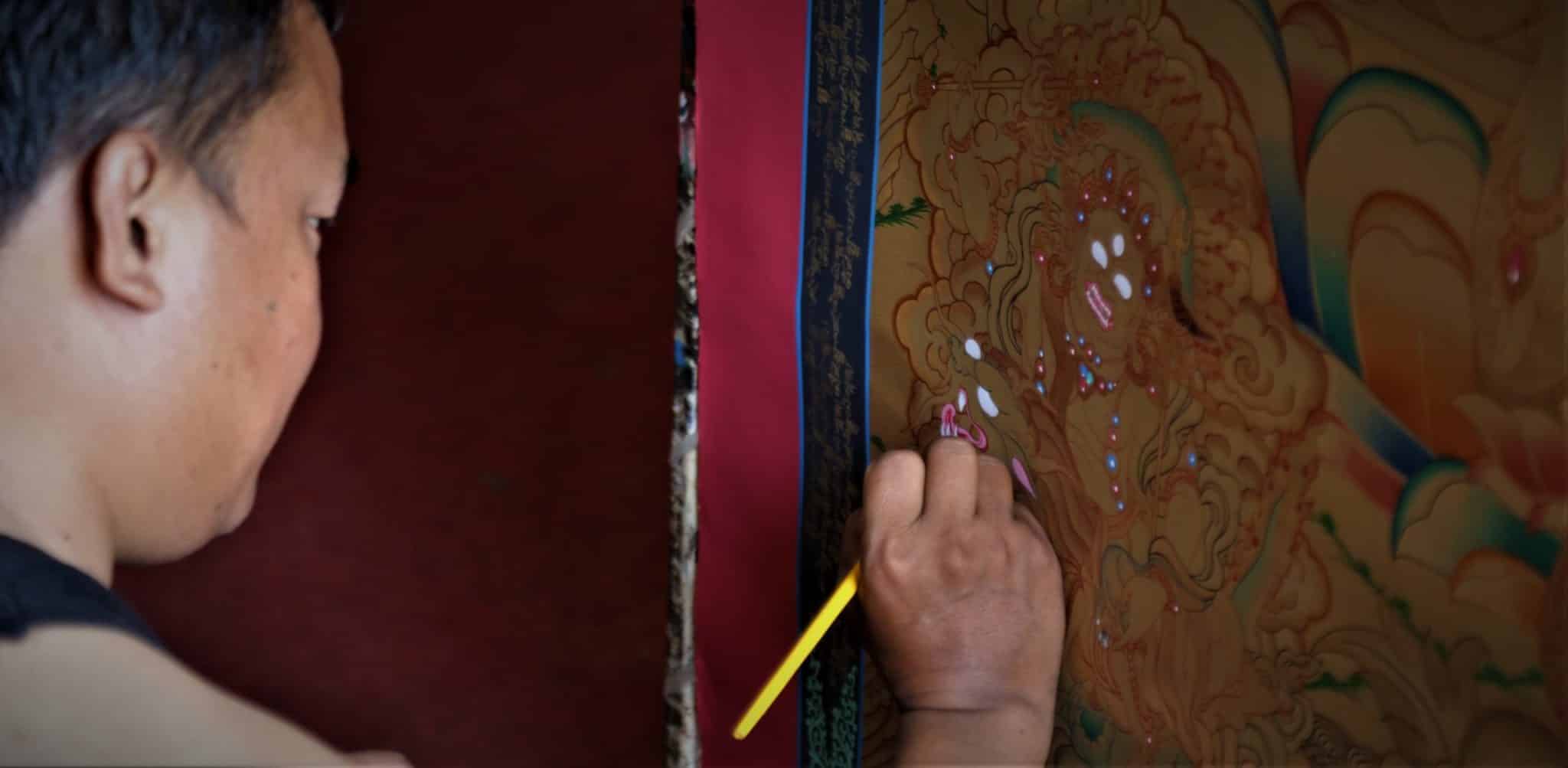 Thangka Mandala Népal Tibet Rouleau Mes Indes Galantes