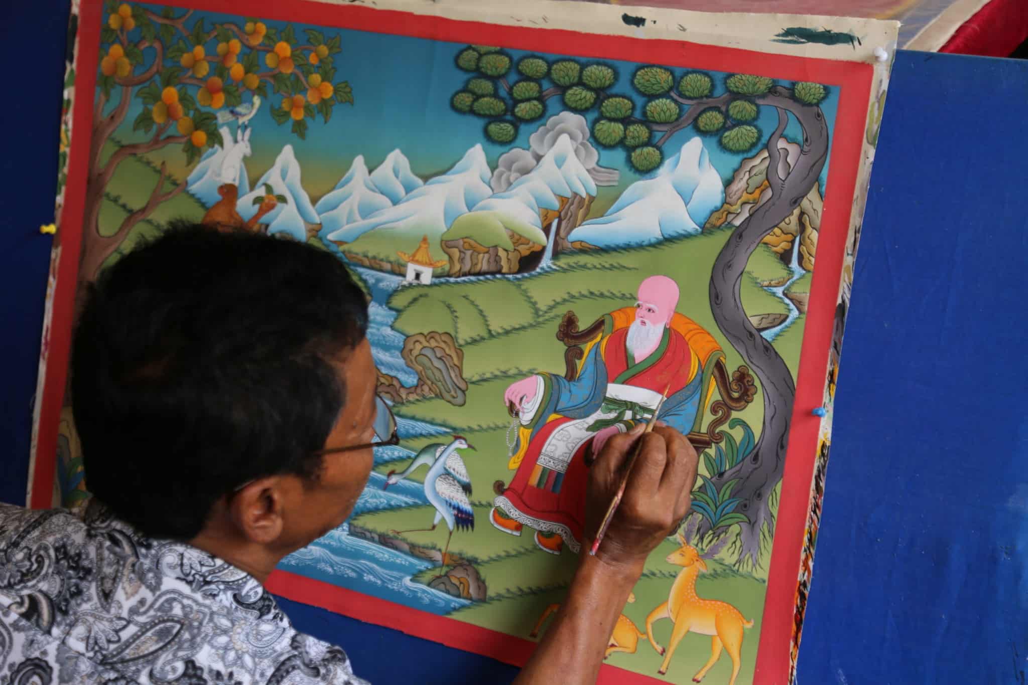 Thangka Mandala Népal Tibet Rouleau Mes Indes Galantes Achat