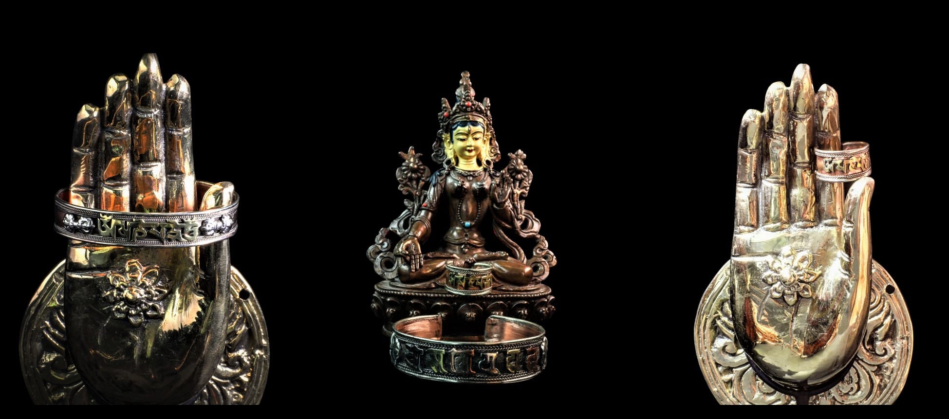 bracelet tibétain cuivre mantra