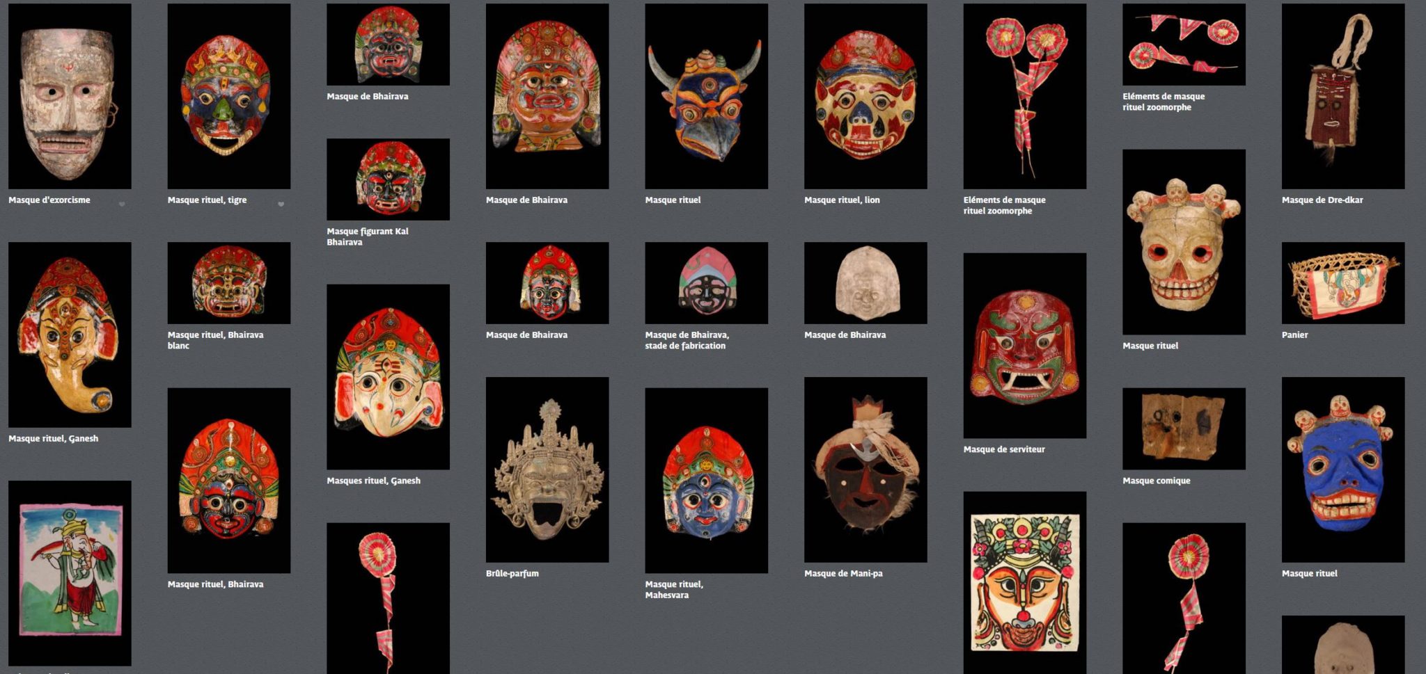 Collection Masque Tibétain et Népalais 