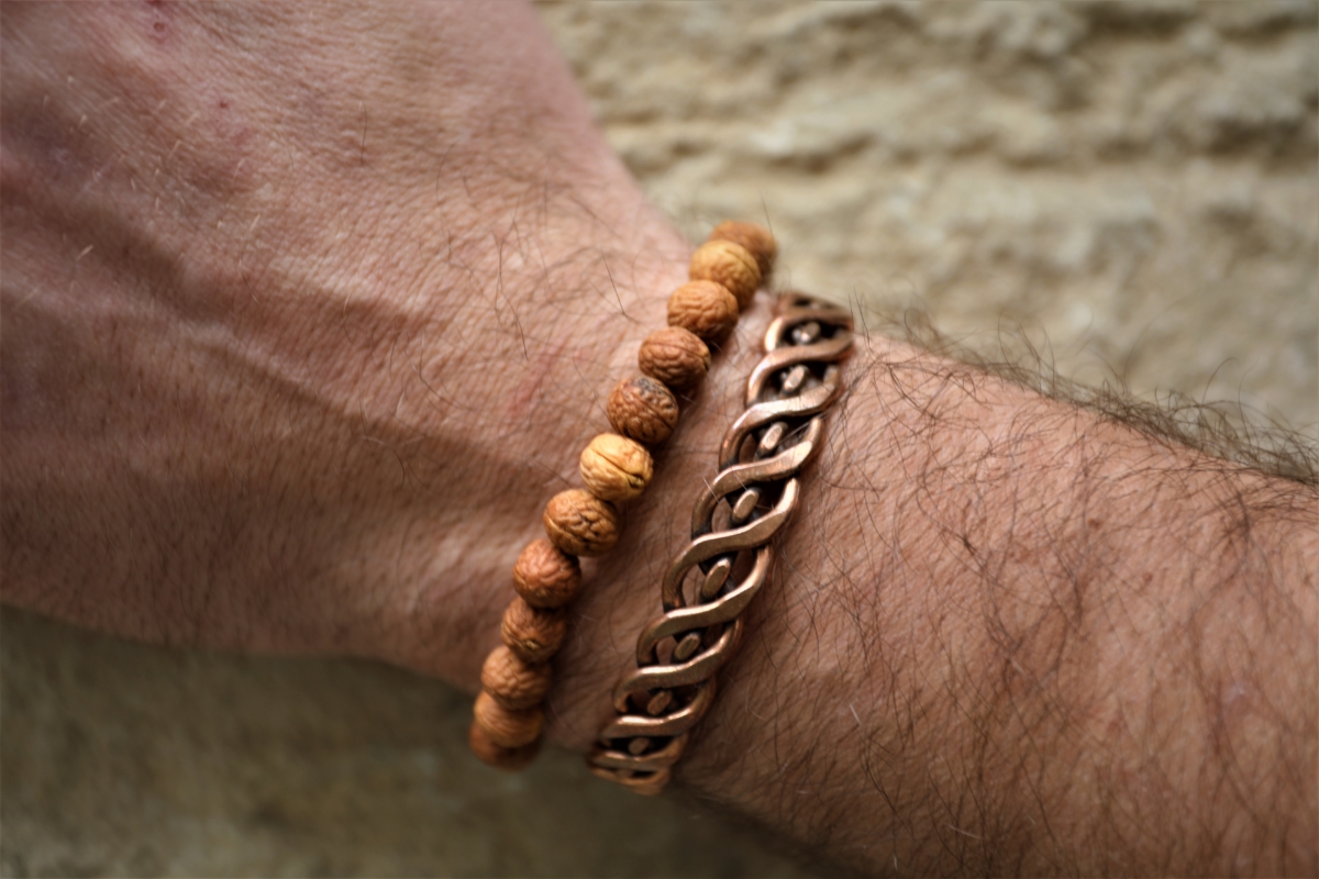 Bracelet homme cuivre style Amérindien - soulage les rhumatismes